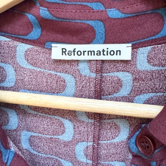 Reformation Retro Print Hugh Shirt Dress - Picture 14 of 16